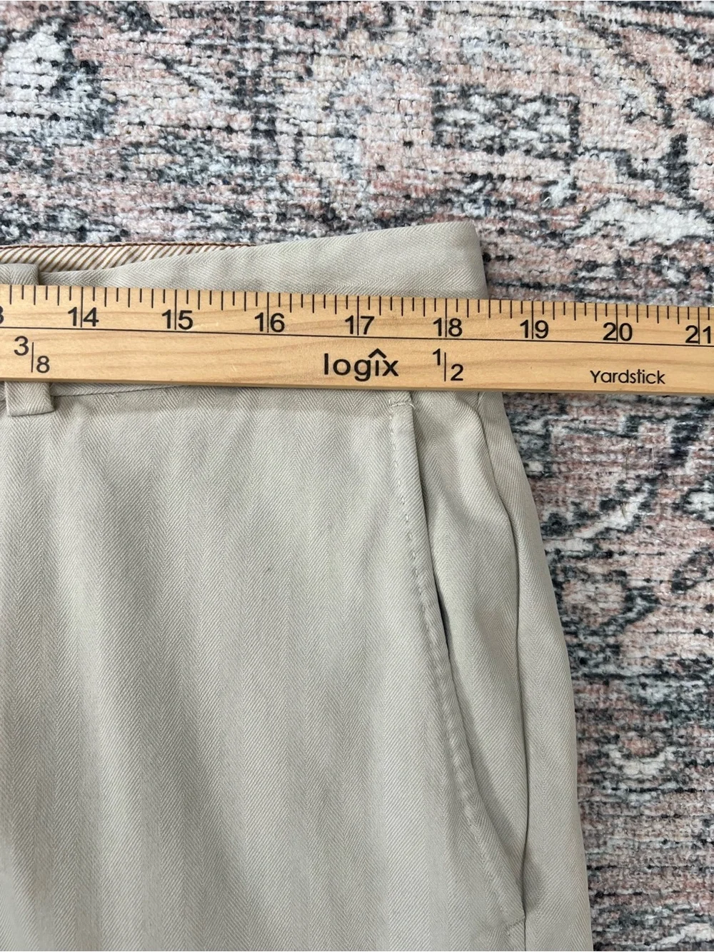 Tommy Bahama Silk Blend Mens Tan Dress Pants 38x32 Flat Front